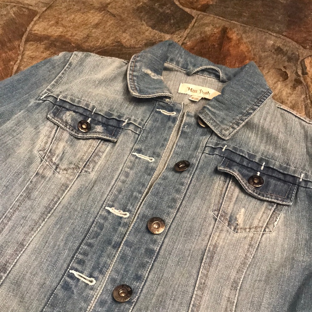 Distressed Denim Jacket - Picture 2 of 4